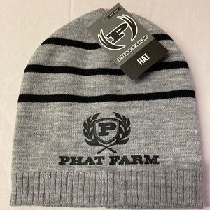 🧢 NWT Mens Phat Farm Gray Beanie 🧢